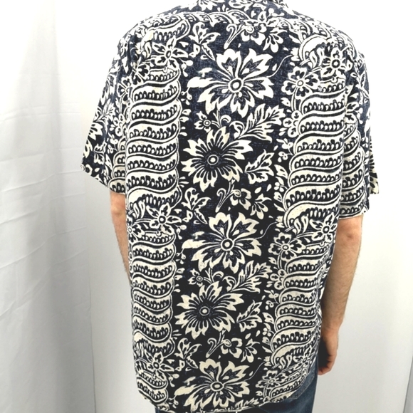 Polo by Ralph Lauren Floral Men's M Tropical Hawaiian Button Down Short Shirt - Picture 3 of 7